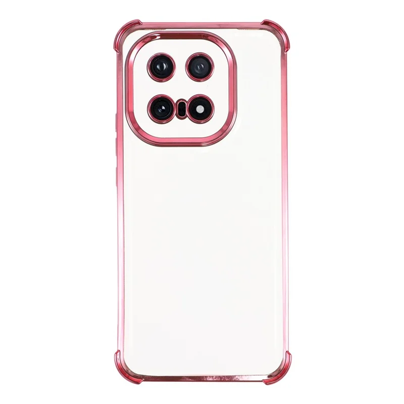 For vivo iQOO 15 5G Case Reinforced Corners TPU Clear Back Cover - Pink