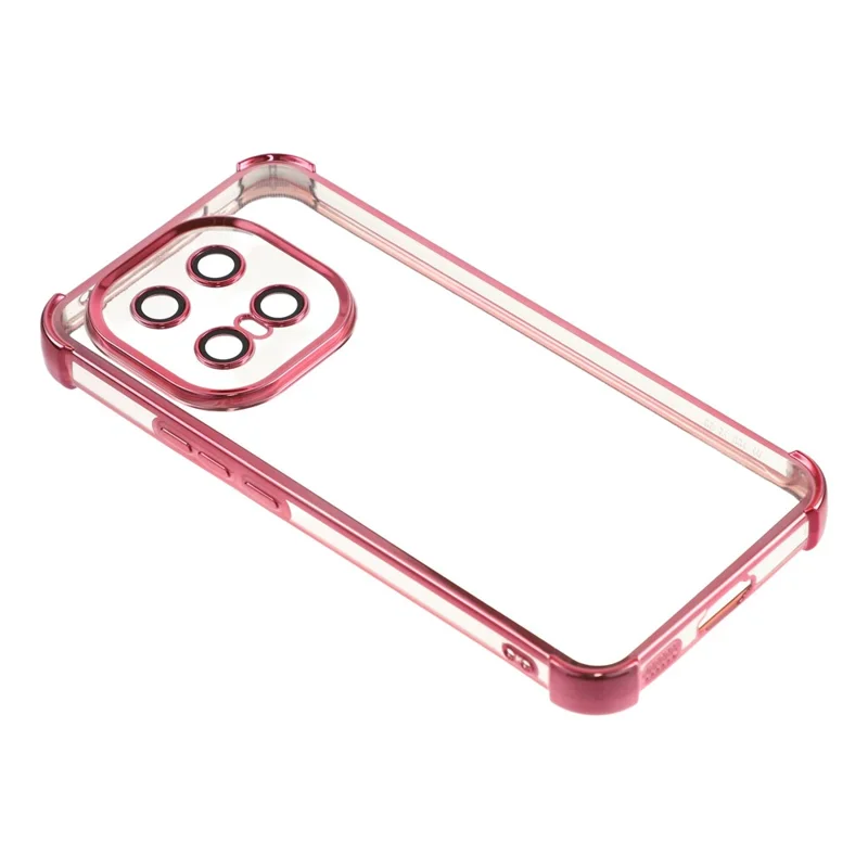 For vivo iQOO 15 5G Case Reinforced Corners TPU Clear Back Cover - Pink