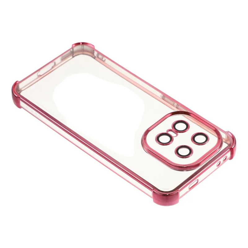 For vivo iQOO 15 5G Case Reinforced Corners TPU Clear Back Cover - Pink