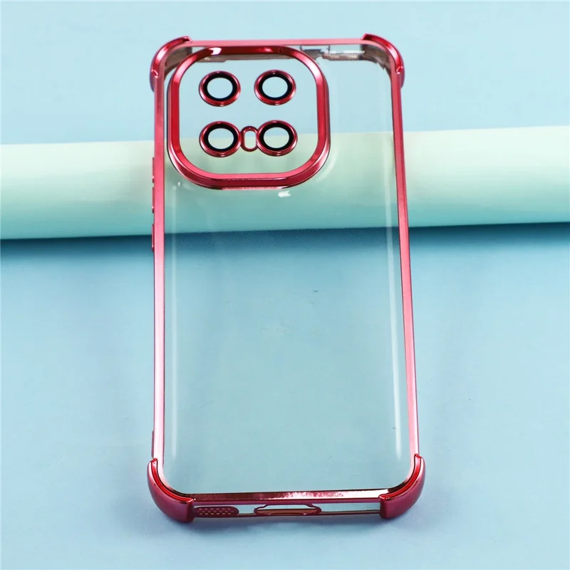 For vivo iQOO 15 5G Case Reinforced Corners TPU Clear Back Cover - Pink