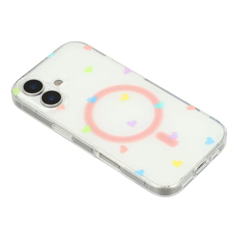 For iPhone 17 Case Little Heart Pattern TPU + PC Protective Phone Cover Compatible with MagSafe - Multi-color