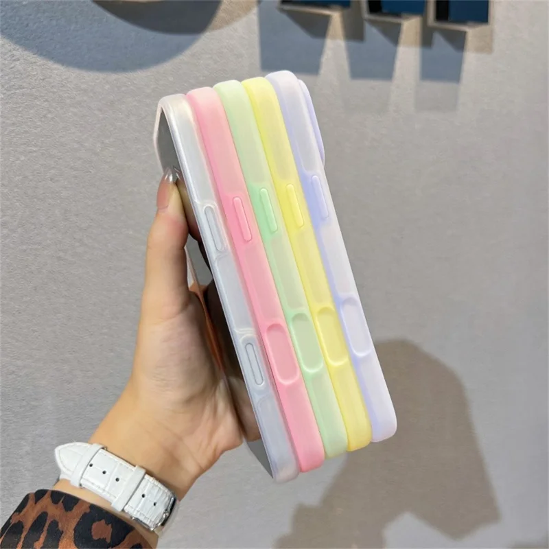 Capa para iPhone 17 Pro Max Compatível com MagSafe Silicone Líquido Transparente de Gelo + Capa de Telefone PC - Rosa