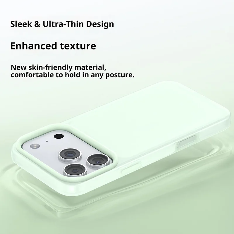 Custodia iPhone 17 Pro Max Dissipazione del Calore Liquido Trasparente in Silicone + Custodia per Telefono in PC - Verde