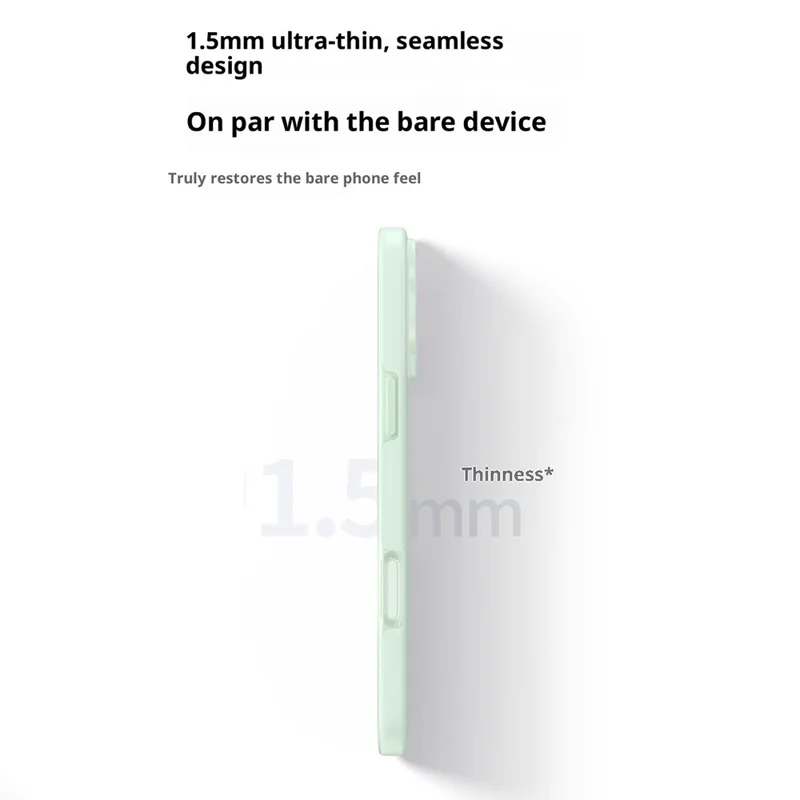 Custodia iPhone 17 Pro Max Dissipazione del Calore Liquido Trasparente in Silicone + Custodia per Telefono in PC - Verde