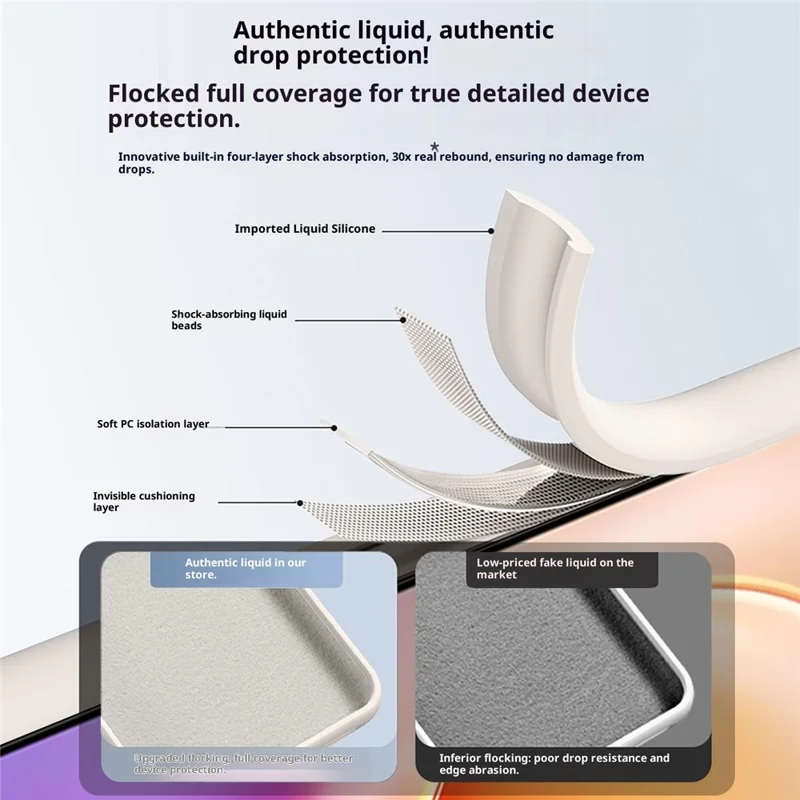 Чехол для vivo X300 Pro 5G Skin-Friendly Liquid Silicone + PC Phone Cover - Antique White