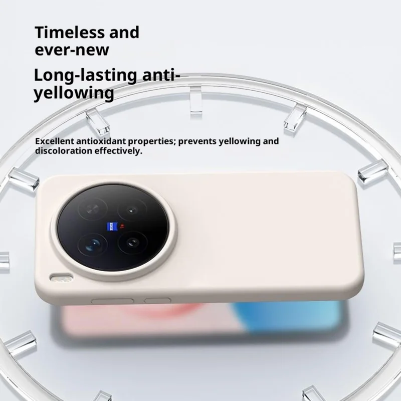 For vivo X300 Pro 5G Case Skin-Friendly Liquid Silicone + PC Phone Cover - Light Pink