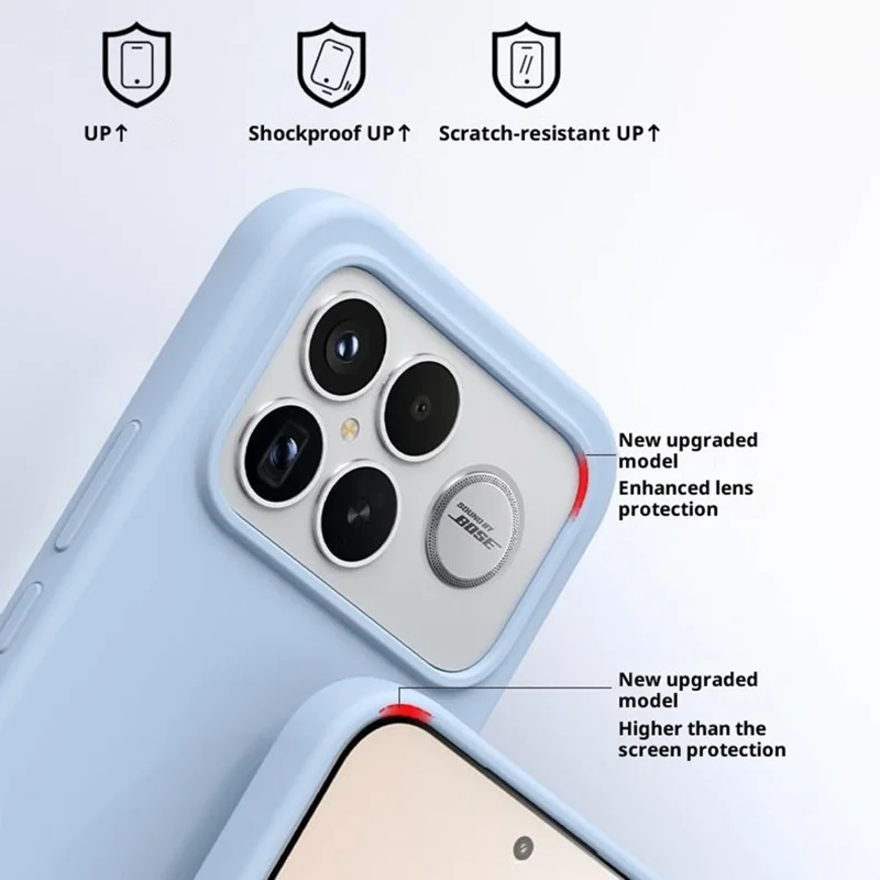 Voor Xiaomi Redmi K90 Pro Max 5G / Poco F8 Ultra hoesje Vriendelijk voor de huid Vloeibaar siliconen + PC telefoonhoesje - Wit