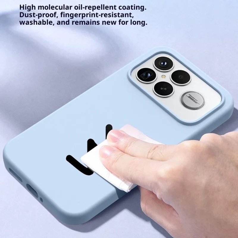 Voor Xiaomi Redmi K90 Pro Max 5G / Poco F8 Ultra hoesje Vriendelijk voor de huid Vloeibaar siliconen + PC telefoonhoesje - Wit