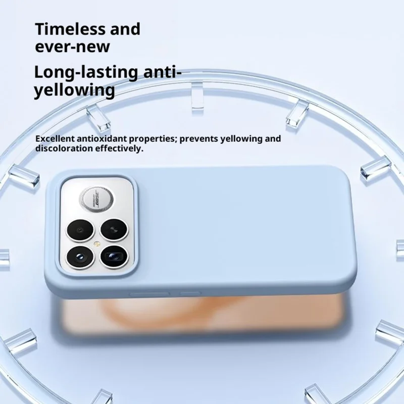 Voor Xiaomi Redmi K90 Pro Max 5G / Poco F8 Ultra hoesje Vriendelijk voor de huid Vloeibaar siliconen + PC telefoonhoesje - Wit