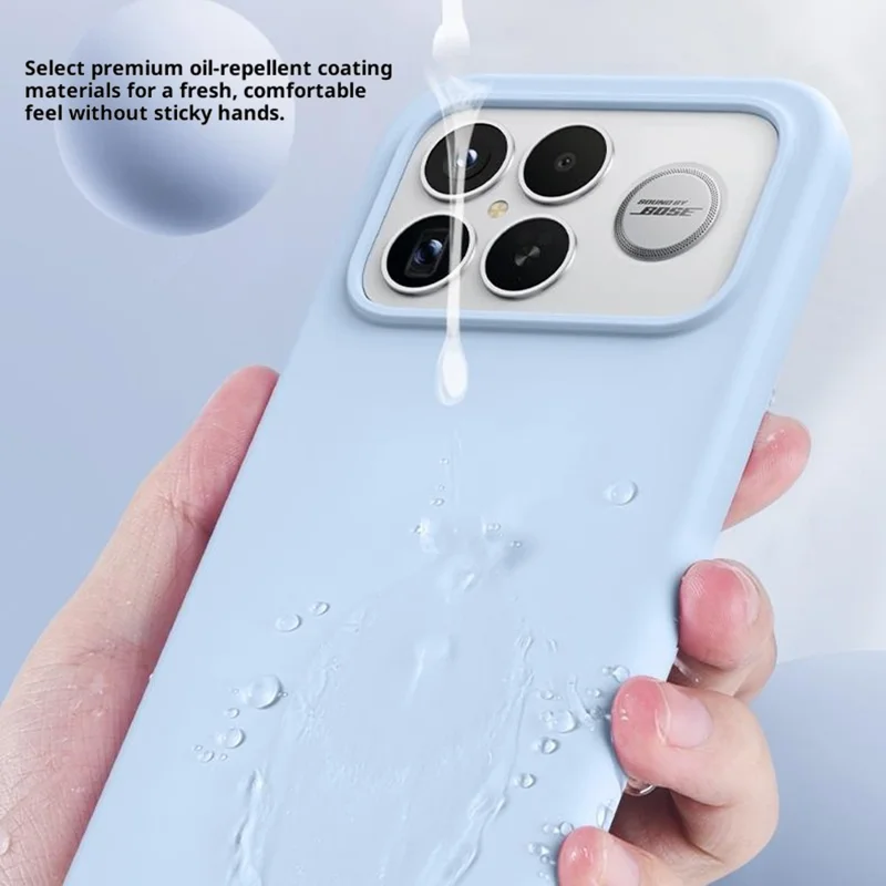 Voor Xiaomi Redmi K90 Pro Max 5G / Poco F8 Ultra hoesje Vriendelijk voor de huid Vloeibaar siliconen + PC telefoonhoesje - Wit