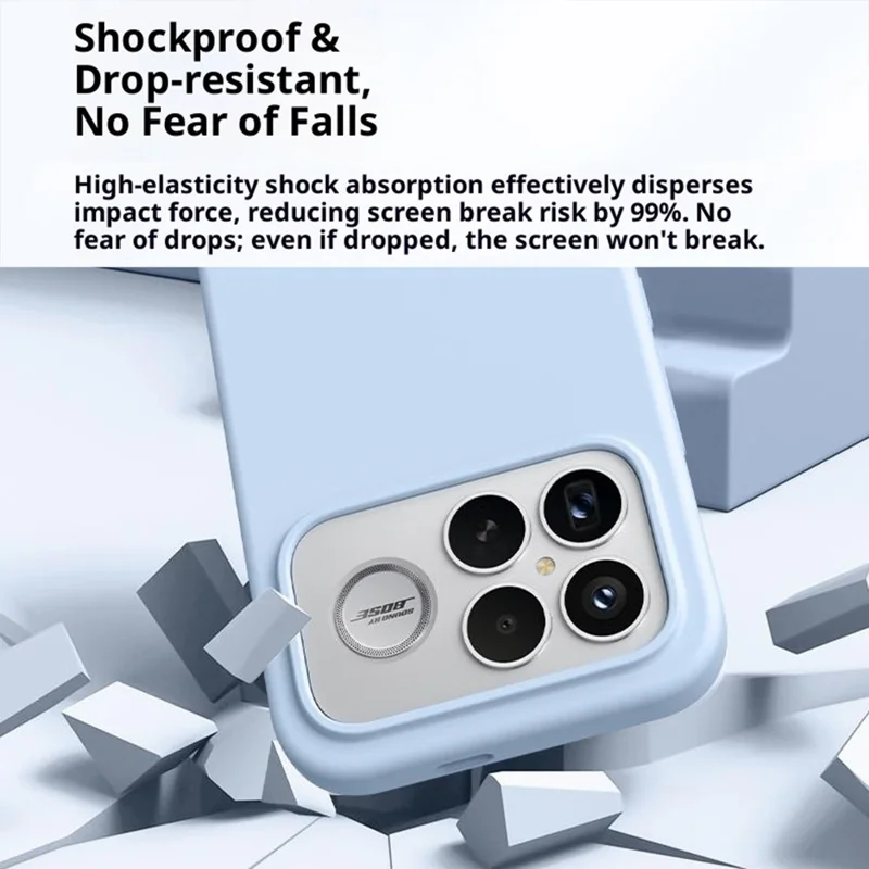 Voor Xiaomi Redmi K90 Pro Max 5G / Poco F8 Ultra hoesje Vriendelijk voor de huid Vloeibaar siliconen + PC telefoonhoesje - Wit