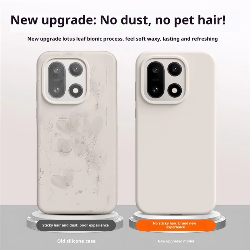 For OnePlus 15 5G Case Skin-Friendly Liquid Silicone + PC Phone Cover - White