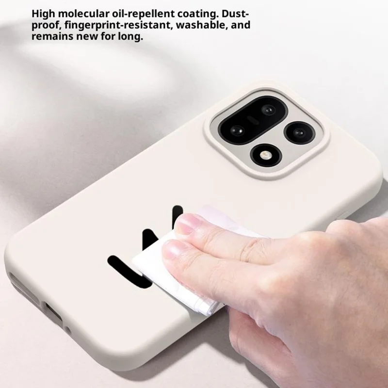 For OnePlus 15 5G Case Skin-Friendly Liquid Silicone + PC Phone Cover - White