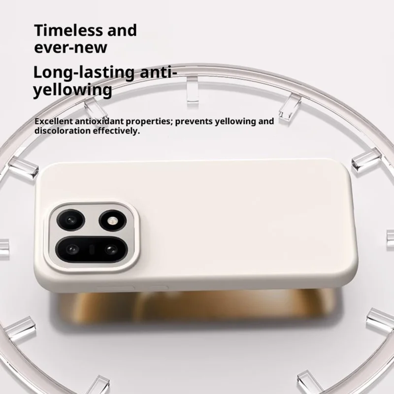 For OnePlus 15 5G Case Skin-Friendly Liquid Silicone + PC Phone Cover - White