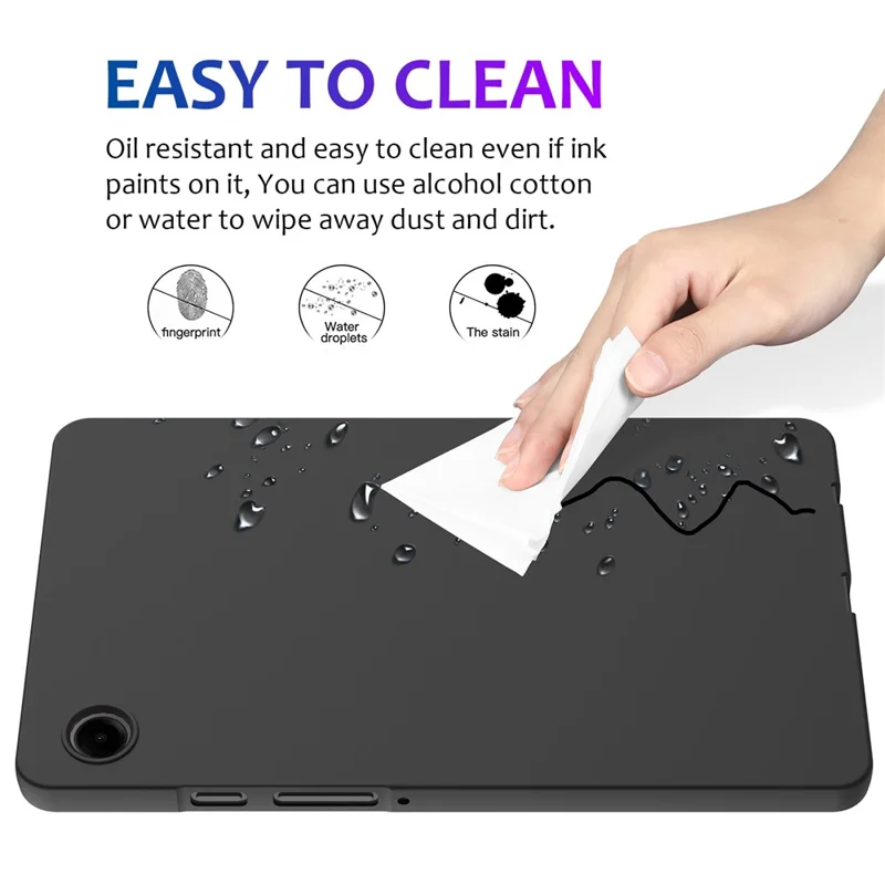 Funda para Samsung Galaxy Tab A11 de Silicona Líquida Antiarañazos - Negro