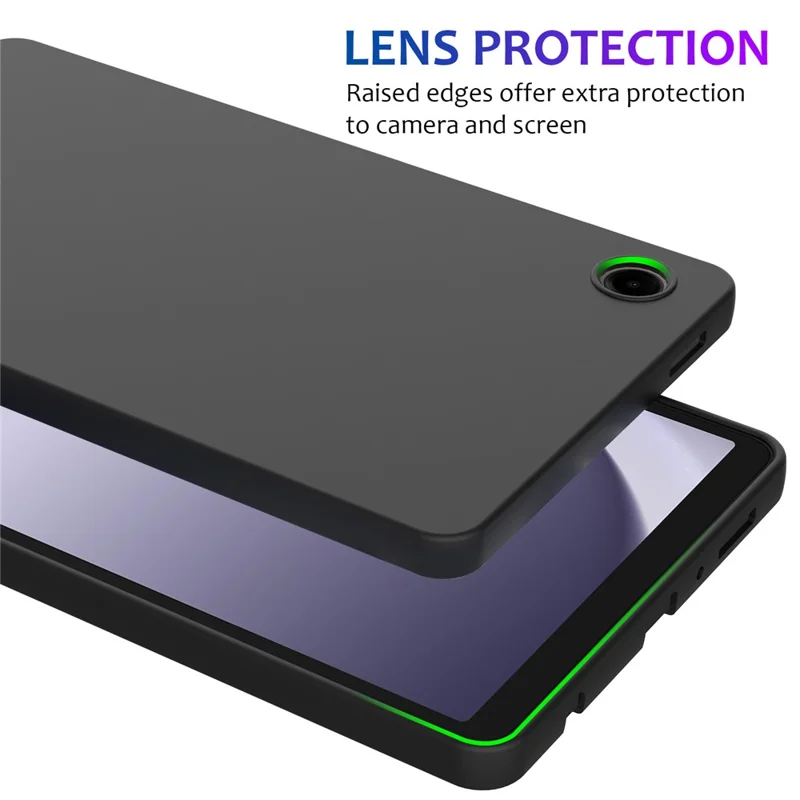 Funda para Samsung Galaxy Tab A11 de Silicona Líquida Antiarañazos - Negro
