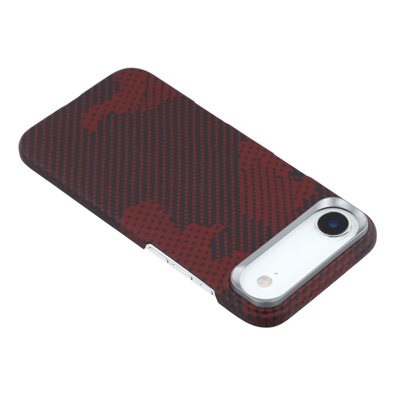 For iPhone Air Magnetic Case Camouflage Pattern Aramid Fiber Phone Cover with Metal Lens Frame