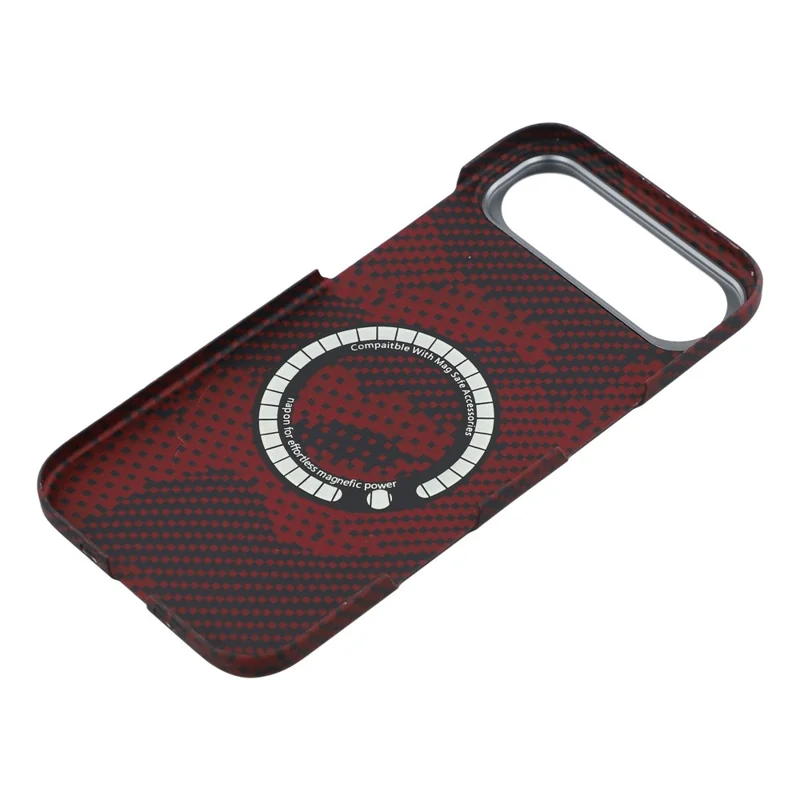 For iPhone Air Magnetic Case Camouflage Pattern Aramid Fiber Phone Cover with Metal Lens Frame