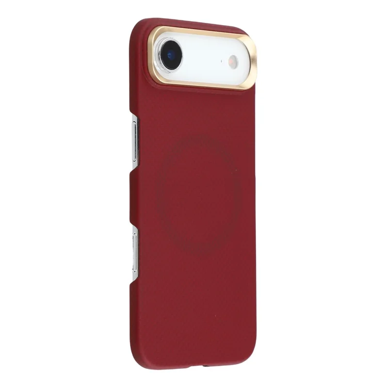 For iPhone Air Magnetic Case Fine Grid Aramid Fiber Phone Cover with Metal Lens Frame