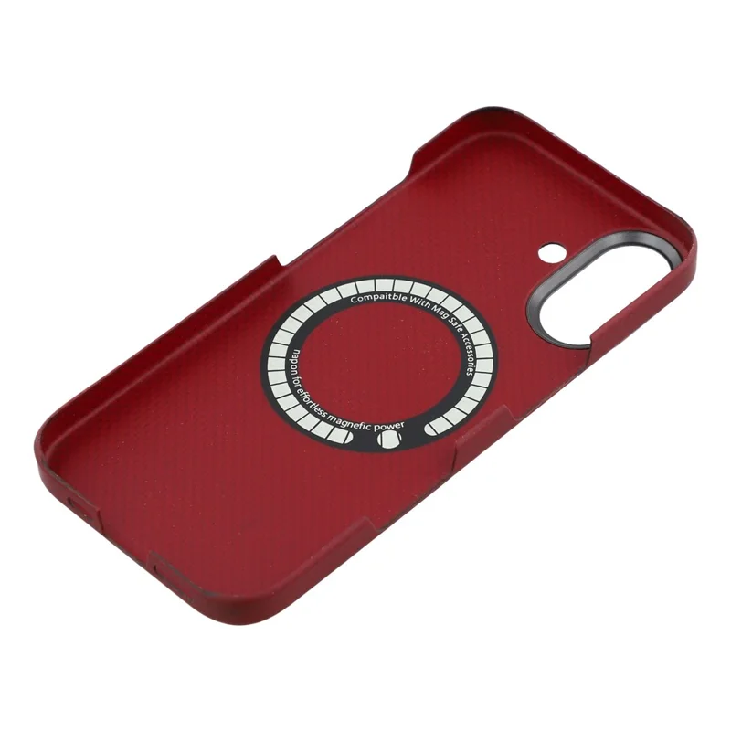 For iPhone 17 Magnetic Case Fine Grid Aramid Fiber Phone Cover with Metal Lens Frame