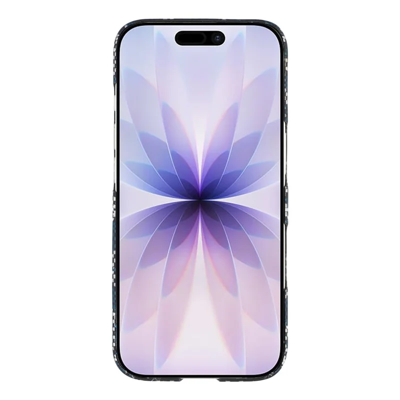For iPhone 17 Magnetic Case Geometric Pattern Aramid Fiber Phone Cover with Metal Lens Frame