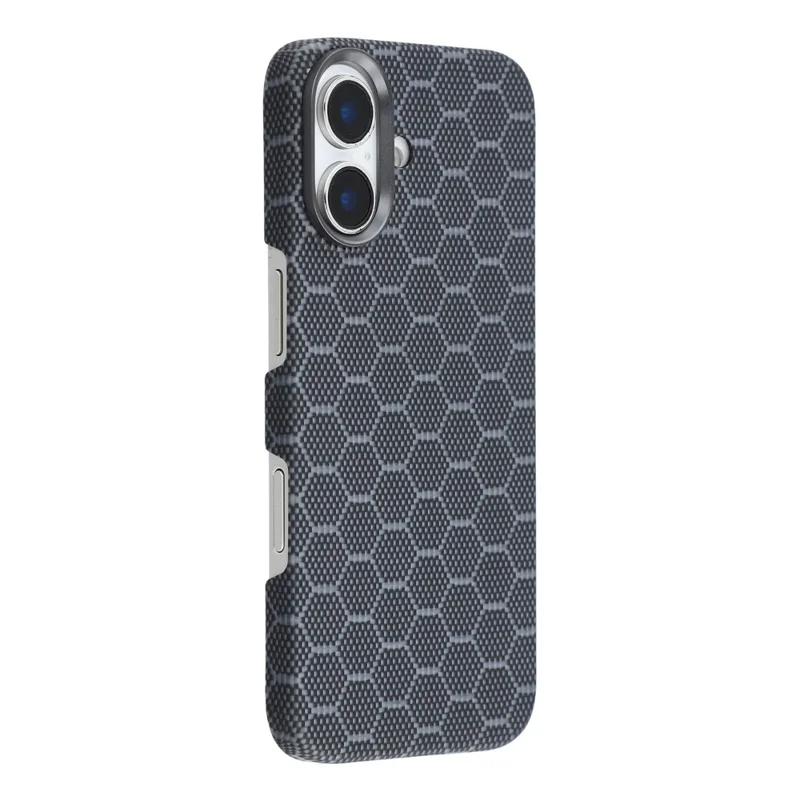 For iPhone 17 Magnetic Case Honeycomb Texture Aramid Fiber Phone Cover