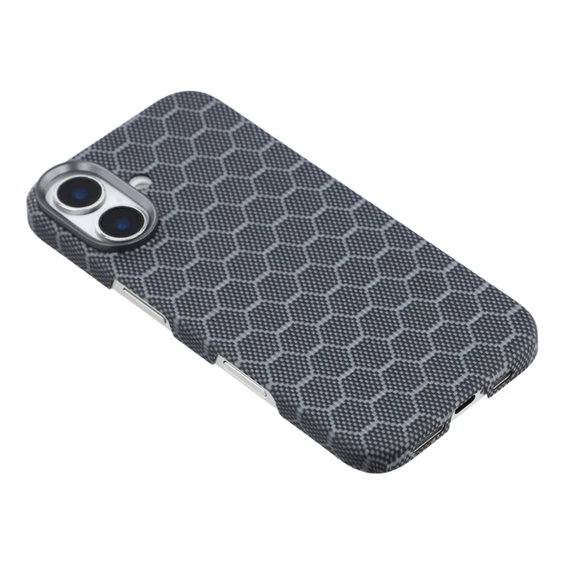 For iPhone 17 Magnetic Case Honeycomb Texture Aramid Fiber Phone Cover