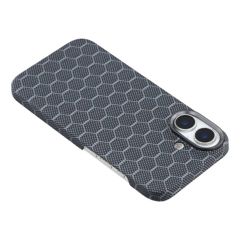 For iPhone 17 Magnetic Case Honeycomb Texture Aramid Fiber Phone Cover