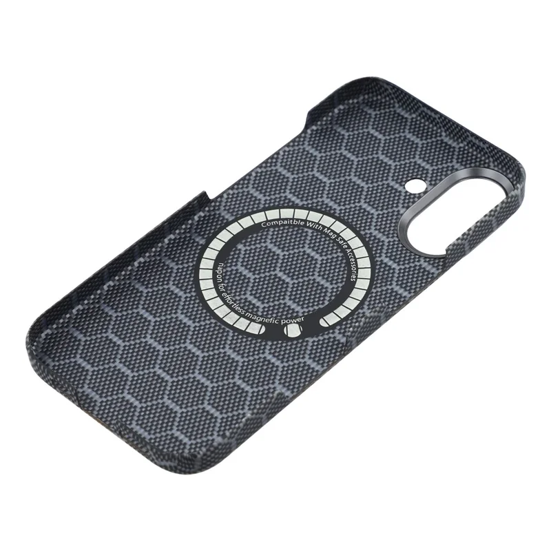 For iPhone 17 Magnetic Case Honeycomb Texture Aramid Fiber Phone Cover