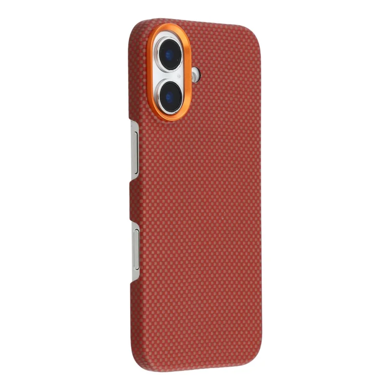 For iPhone 17 Magnetic Case Aramid Fiber Phone Cover with Metal Lens Frame