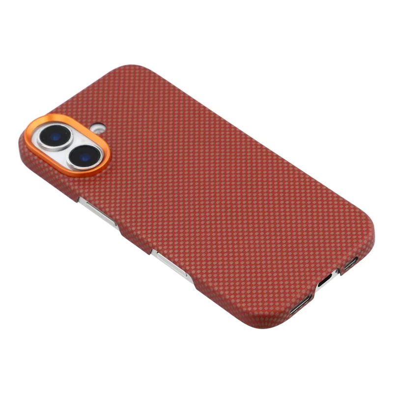 For iPhone 17 Magnetic Case Aramid Fiber Phone Cover with Metal Lens Frame