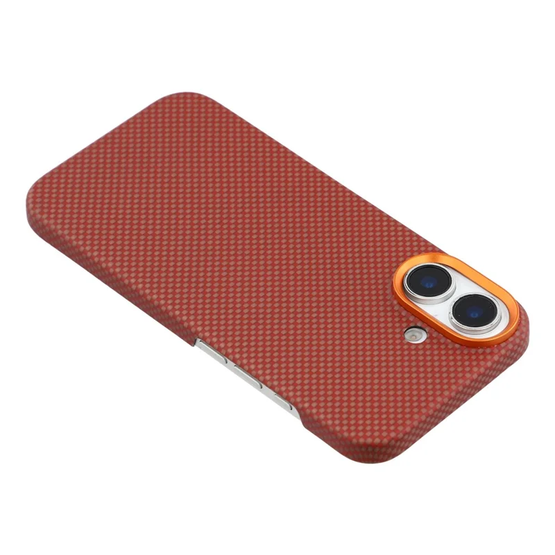 For iPhone 17 Magnetic Case Aramid Fiber Phone Cover with Metal Lens Frame