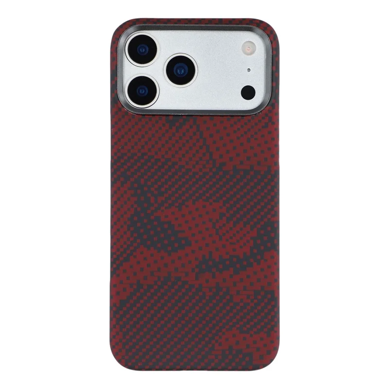 For iPhone 17 Pro Max Magnetic Case Camouflage Pattern Aramid Fiber Phone Cover with Metal Lens Frame