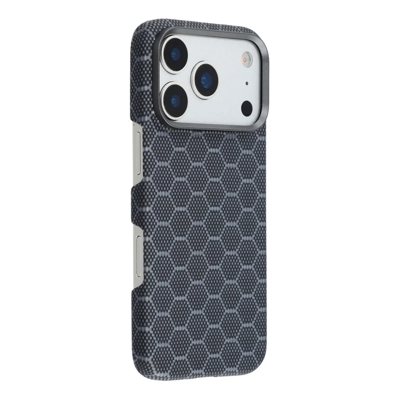 For iPhone 17 Pro Magnetic Case Honeycomb Texture Aramid Fiber Phone Cover