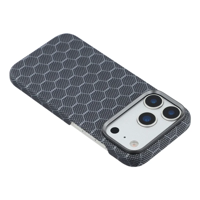 For iPhone 17 Pro Magnetic Case Honeycomb Texture Aramid Fiber Phone Cover