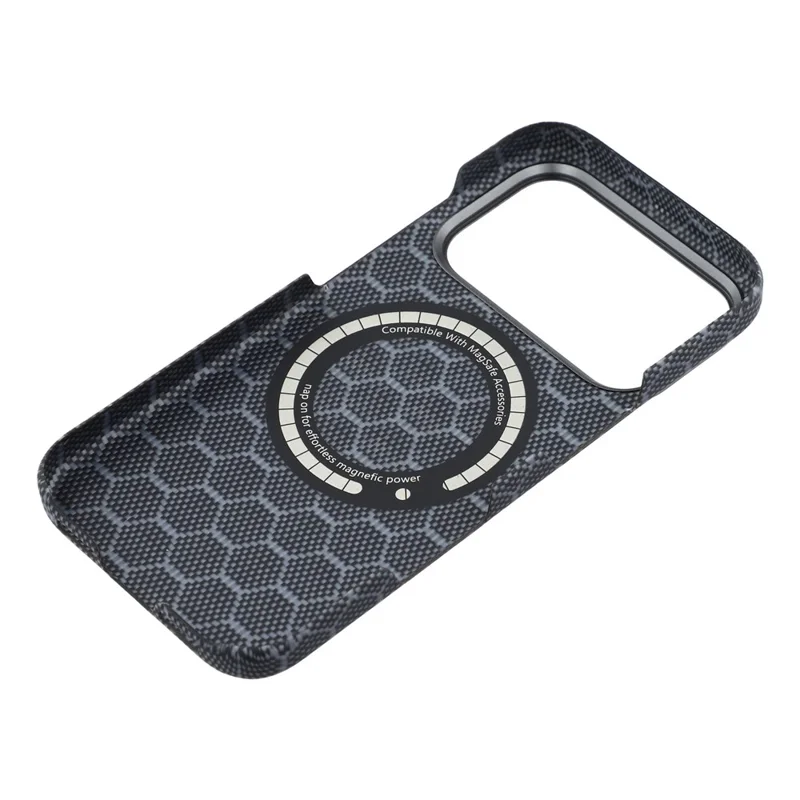 For iPhone 17 Pro Magnetic Case Honeycomb Texture Aramid Fiber Phone Cover