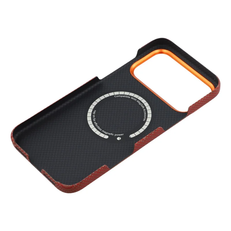For iPhone 17 Pro Magnetic Case Aramid Fiber Phone Cover with Metal Lens Frame
