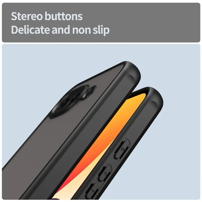 For Google Pixel 10a Case Drop Proof Airbags Frosted Translucent PC + TPU Phone Back Cover - Black