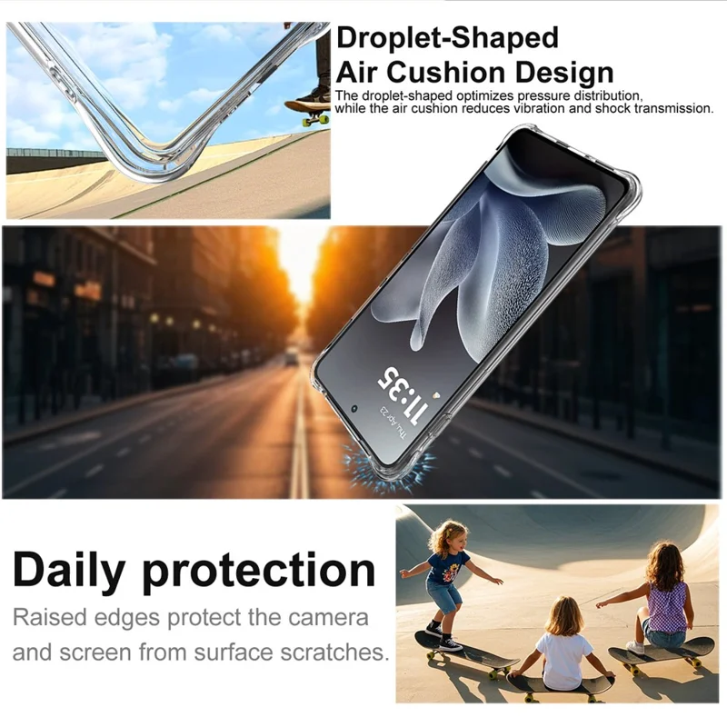 IMAK til Motorola Edge 70 5G TPU-håndkæde med luftkammer støjsikker beskyttelse