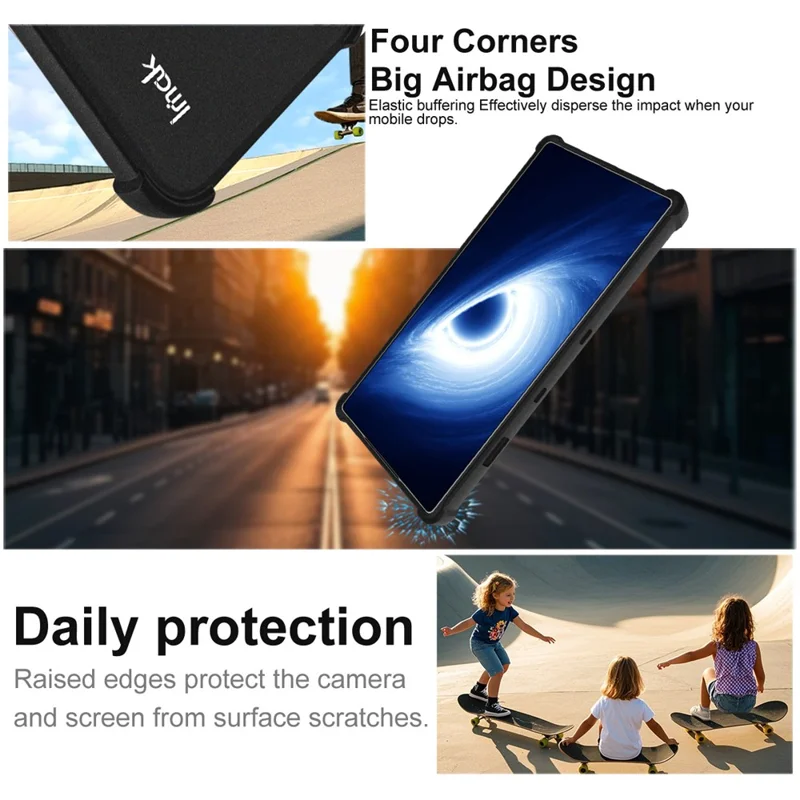 IMAK For ZTE nubia RedMagic 11 Pro 5G / 11 Pro+ 5G Case TPU Phone Cover Airbag Shockproof Protection - Matte Black