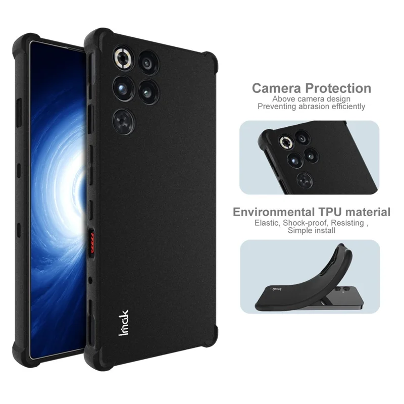 IMAK For ZTE nubia RedMagic 11 Pro 5G / 11 Pro+ 5G Case TPU Phone Cover Airbag Shockproof Protection - Matte Black