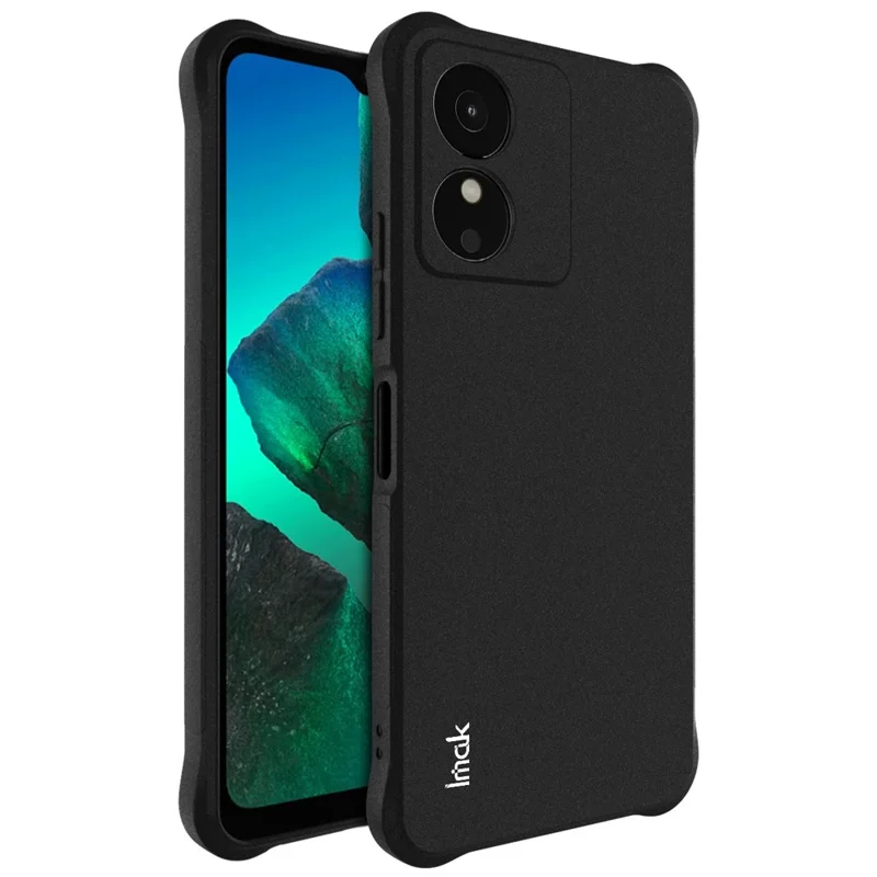 IMAK TPU Case for HMD Key 4G / Aura 2 / Arc 4G Airbag Shockproof Protection Phone Cover - Matte Black