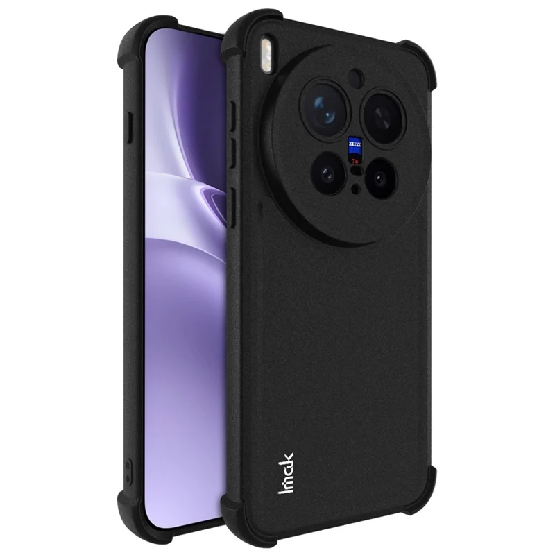 IMAK Pour vivo X300 Pro 5G Étui TPU Housse de Téléphone Airbag Protection Antichoc - Noir Mat