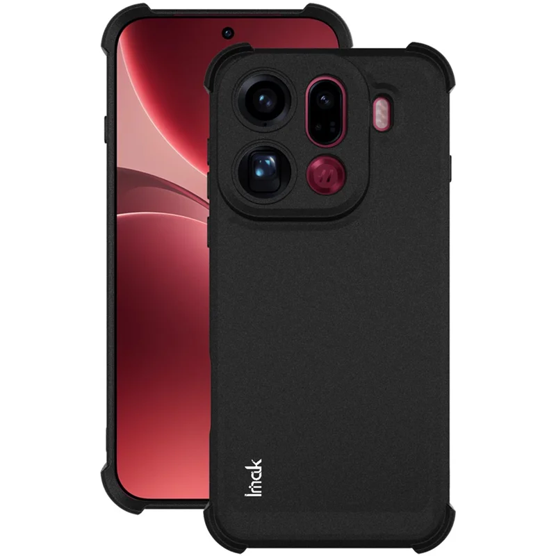 IMAK Para Oppo Find X9 Pro 5G Capa Telefone TPU Cobertura Airbag Proteção à Prova de Choque - Preto Fosco