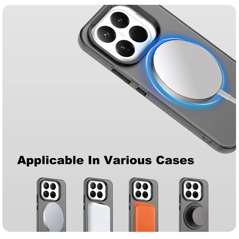 IMAK til Xiaomi 15T Pro skånhylster kompatibelt med MagSafe, slikolore, faldsikker bagside af TPU + PET - Sort