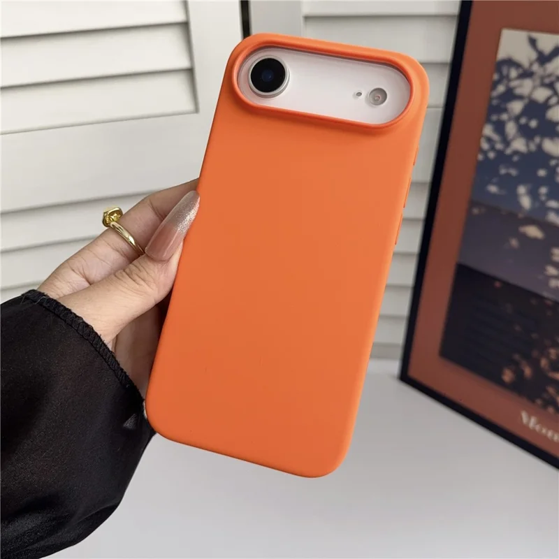For iPhone Air Compatible with MagSafe Liquid Silicone Phone Back Cover (No Logo) - Orange