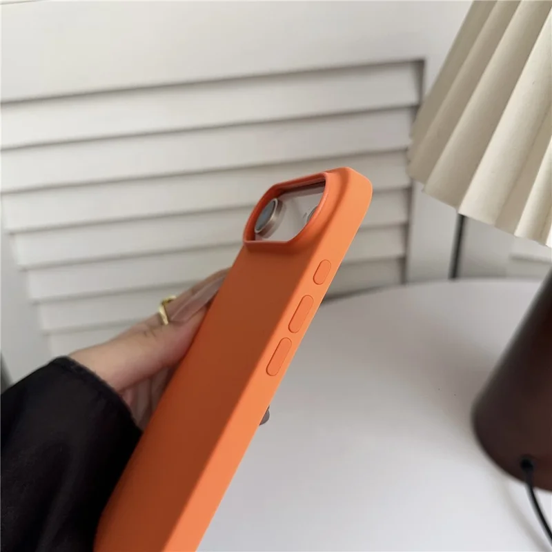 For iPhone Air Compatible with MagSafe Liquid Silicone Phone Back Cover (No Logo) - Orange