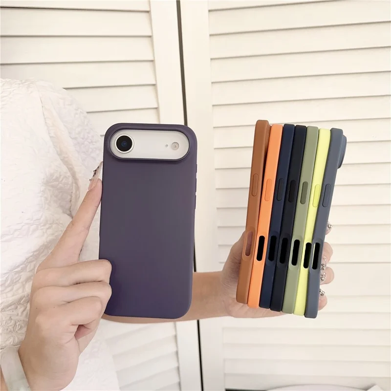 For iPhone Air Compatible with MagSafe Liquid Silicone Phone Back Cover (No Logo) - Orange