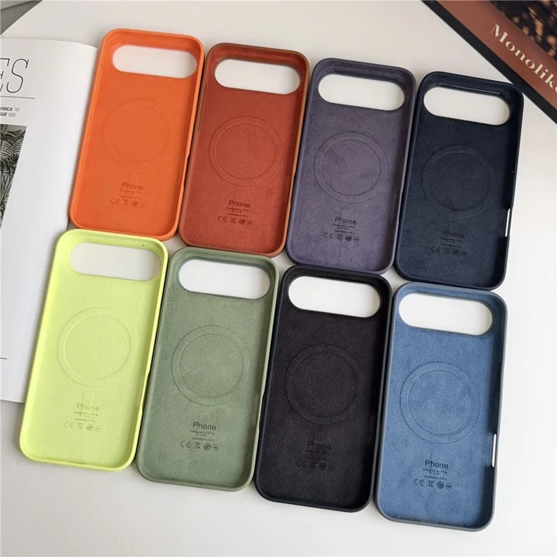 For iPhone Air Compatible with MagSafe Liquid Silicone Phone Back Cover (No Logo) - Orange