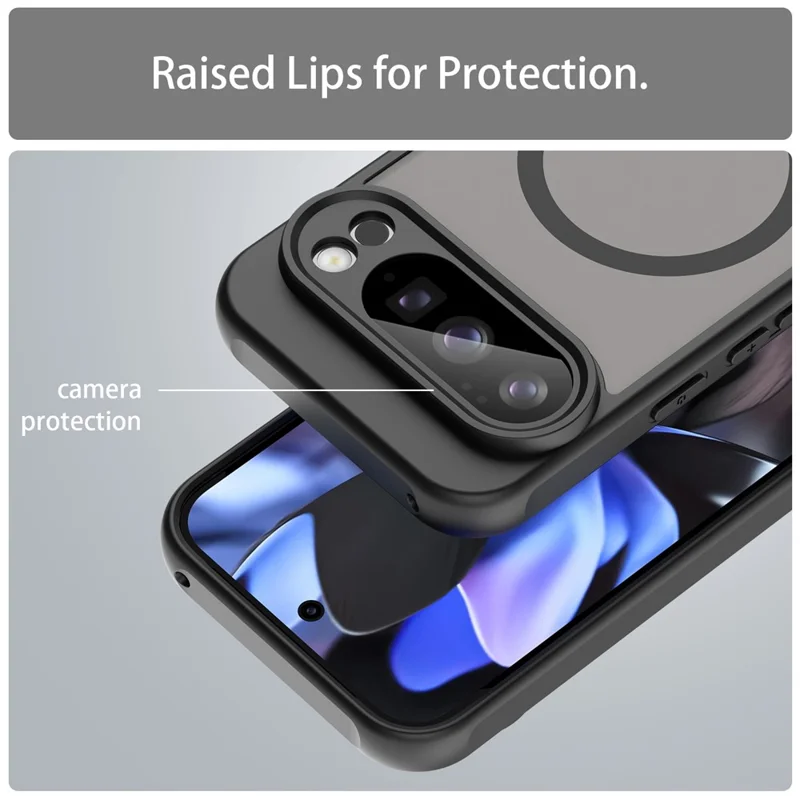 Bulk Purchasing For Google Pixel 10 Pro Magnetic Case Anti Drop PC + TPU Phone Cover - Black